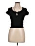 Almost Famous Black Short Sleeve Top Size L - photo 1
