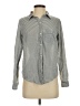 Current/Elliott 100% Cotton Stripes Gray Long Sleeve Button-Down Shirt Size Sm (1) - photo 1