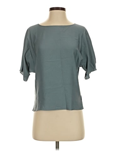 Theory Short Sleeve Silk Top (view 1)