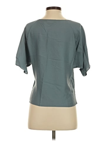 Theory Short Sleeve Silk Top (view 2)