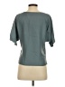 Theory 100% Silk Teal Short Sleeve Silk Top Size P (petite) - photo 2