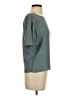 Theory 100% Silk Teal Short Sleeve Silk Top Size P (petite) - photo 4