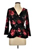 BCX Black 3/4 Sleeve Blouse Size L - photo 1