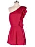 Sugar Lips 100% Polyester Solid Red Romper Size M - photo 1