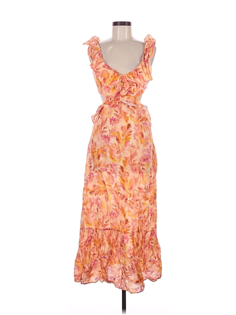 Pre-owned Zara Cocktail Dress In Orange