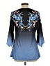 Unbranded Blue 3/4 Sleeve Blouse Size L - photo 2