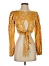 Camila Coelho 100% Polyester Gold Long Sleeve Blouse Size XS - photo 1