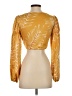 Camila Coelho 100% Polyester Gold Long Sleeve Blouse Size XS - photo 2