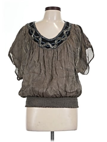Leshop 3/4 Sleeve Silk Top (view 1)