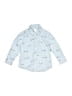 Carter's 100% Cotton Hearts Blue Long Sleeve Button-Down Shirt Size 2T - photo 1