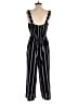 Candie's 100% Polyester Stripes Black Jumpsuit Size S - photo 2