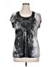 Energe by oneworld Silver Short Sleeve Top Size XL - photo 1
