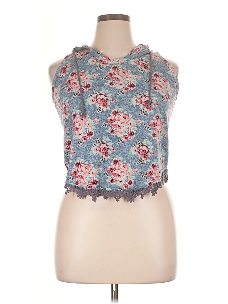 Pre-owned Inspired Hearts Cardigan Sweater In Blue