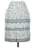 Halston 100% Silk Print Teal Silk Skirt Size 4 - photo 2
