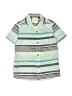 Jumping Beans 100% Cotton Stripes Teal Short Sleeve Button-Down Shirt 12-18 MO / 18 MO - photo 1