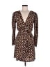 MNG Polka Dots Brown Cocktail Dress Size 6 - photo 1