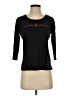 Sun Moda Black 3/4 Sleeve T-Shirt Size S - photo 1