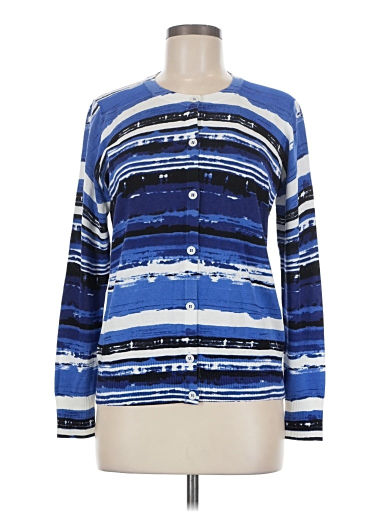 Pre-owned Lafayette 148 Cardigan Sweater In Blue