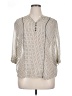 Collective Concepts 100% Polyester Polka Dots Ivory 3/4 Sleeve Blouse Size XL - photo 1