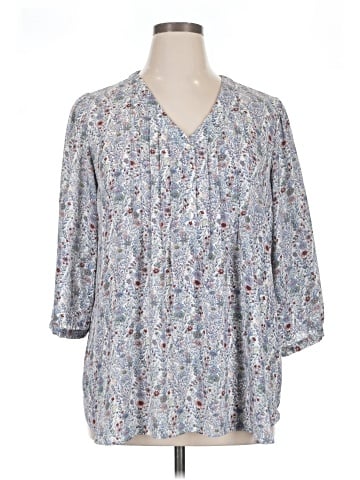 Rose + Olive 3/4 Sleeve Blouse (view 1)
