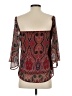 TOBI 100% Polyester Burgundy 3/4 Sleeve Blouse Size S - photo 2