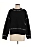 Aqua Chevron-herringbone Black Pullover Sweater Size M - photo 1
