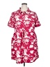 Halston Tropical Floral Pink Red Casual Dress Size XXL - photo 1