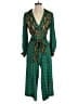 Alice + Olivia 100% Viscose Paisley Green Jumpsuit Size 0 - photo 1