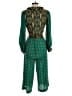 Alice + Olivia 100% Viscose Paisley Green Jumpsuit Size 0 - photo 2