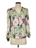 Suzy 100% Polyester Green 3/4 Sleeve Blouse Size XS - photo 1