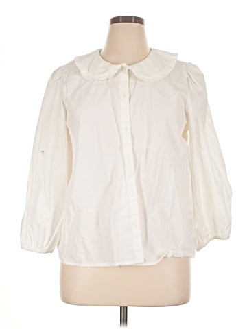 Gap 3/4 Sleeve Button-Down Shirt (view 1)