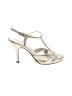 Nina 100% Leather Gold Sandals Size 8 1/2 - photo 1