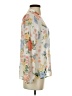 Shein 100% Polyester Floral Ivory 3/4 Sleeve Blouse Size S - photo 4