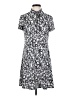 Perceptions Print Silver Casual Dress Size S - photo 1