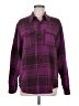 Good American Plaid Purple Long Sleeve Blouse Size Med (2) - photo 1
