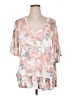 Bobeau Pink Short Sleeve Blouse Size XL - photo 1