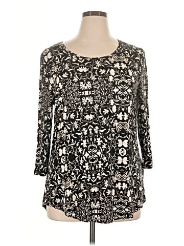 JM Collection 3/4 Sleeve Top (view 1)