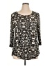 JM Collection Black 3/4 Sleeve Top Size XL - photo 1
