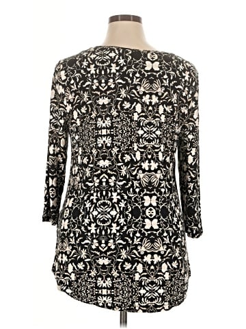 JM Collection 3/4 Sleeve Top (view 2)