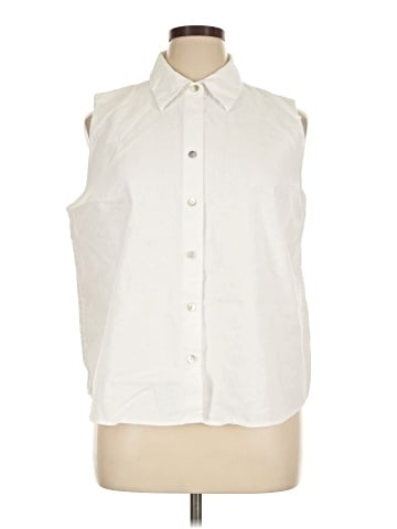 Vince. Sleeveless Button-Down Shirt (view 1)