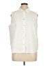 Vince. Ivory Sleeveless Button-Down Shirt Size XL - photo 1