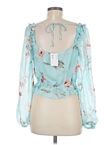 Intermix Long Sleeve Silk Top (view 2)