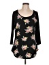 Just Be... Black 3/4 Sleeve Top Size L - photo 1