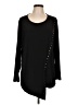 Investments Black Long Sleeve Top Size L - photo 1