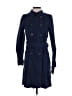 J.Crew Blue Trenchcoat Size 2 - photo 1