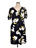Harper Rose Print Black Casual Dress Size 16 - photo 1