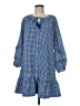 Vineyard Vines 100% Polyester Checkered-gingham Blue Casual Dress Size M - photo 1