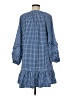 Vineyard Vines 100% Polyester Checkered-gingham Blue Casual Dress Size M - photo 2