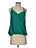 Naked Zebra 100% Polyester Green Sleeveless Blouse Size S - photo 1