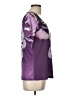 Basic Editions Floral Purple Short Sleeve T-Shirt Size L - photo 4
